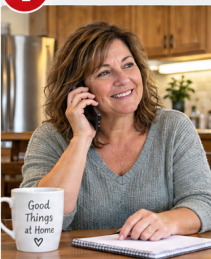 Homeowner making a call to Y-Town Home Services